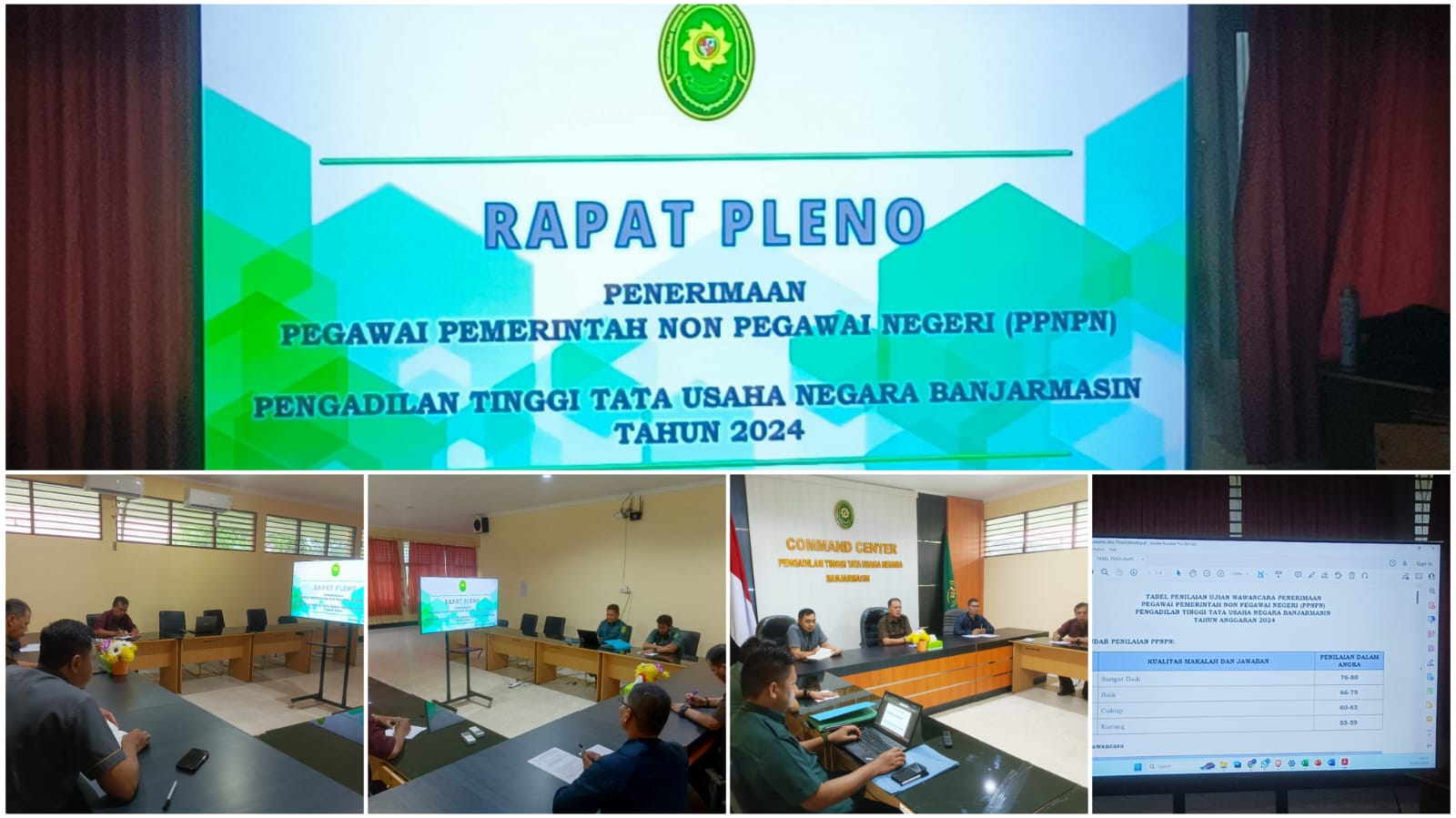 Rapat Pleno Penerimaan/ Perpanjangan Pegawai Pemerintah Non Pegawai Negeri Pengadilan Tinggi Tata Usaha Negara Banjarmasin Tahun 2024